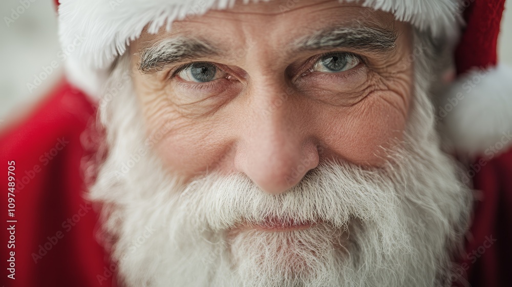 Portrait of a Charming Senior Santa Claus Smiling in a Warm and Festive Holiday Setting Portrait of a Charming Senior Santa Claus Smiling in a Warm and Festive Holiday Setting