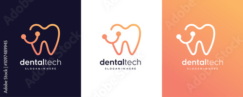 Initial Letter Y doctor dental care logo design template.