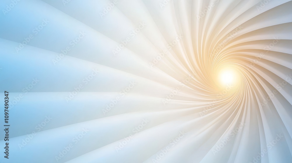 Obraz premium Abstract Smooth Gradient Spiral with Sleek Design in Soft Tones and Light