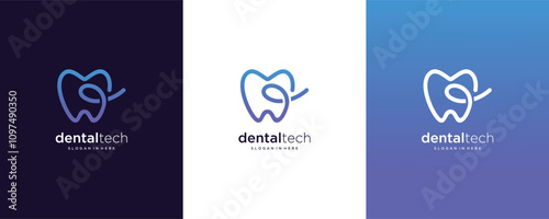 abstract design logo dental clinic