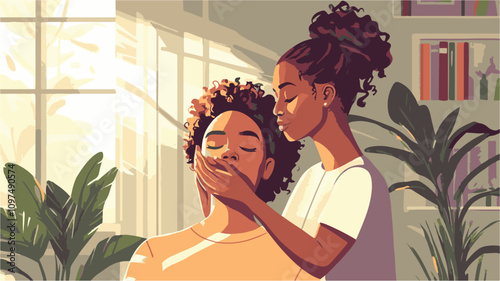 A Quiet Afternoon of Care and Connection Art & Illustration