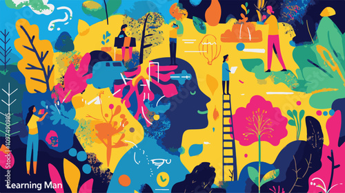 Exploring Creative Minds through Abstract Brain Illustrations and Conceptual Designs