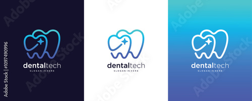 Dentist Idea Design Logo tooth shape  vector template