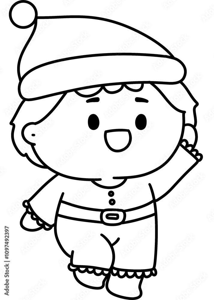 Christmas costumes Cute, Kids, Children, Clipart, PNG, Transparent, Holiday, Festive, Costume, Santa, Red, Cartoon, Doodle, Illustration