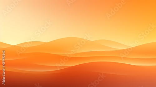 Digital technology Orange gradient sunset landscape outdoor illustration poster background