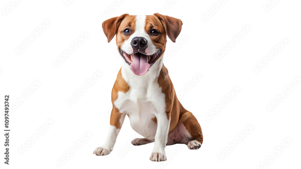 Transparent background Happy dog sitting with joyful expression, showcasing its playful nature and friendly demeanor. This adorable pet is perfect for any animal lover Transparent background Happy dog sitting with joyful expression, showcasing its playful nature and friendly demeanor. This adorable pet is perfect for any animal lover