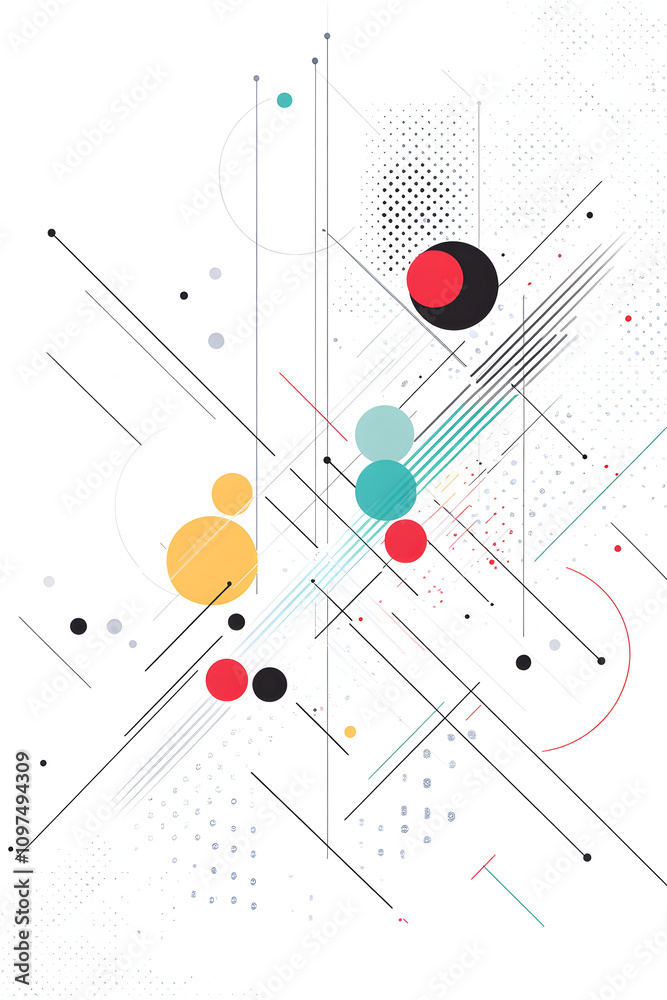 Abstract Geometric Composition with Lines and Circles