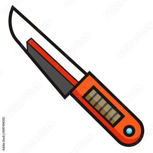 cutter knife clipart cartoon Illustration drawing