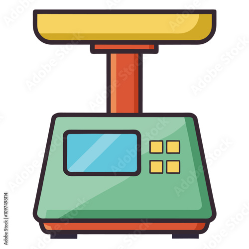 digital scale clipart cartoon Illustration drawing