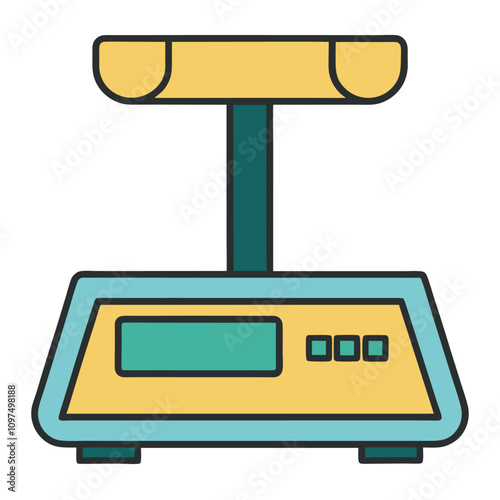 digital scale clipart cartoon Illustration drawing