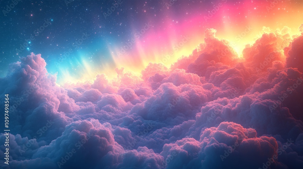 Breathtaking cloudscape with vibrant sunset colors Breathtaking cloudscape with vibrant sunset colors