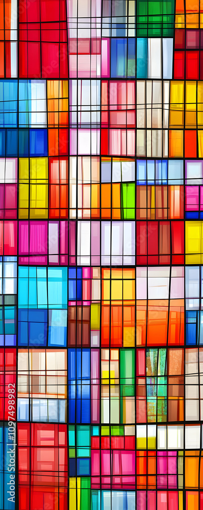 Fototapeta premium Abstract colorful grid pattern background.