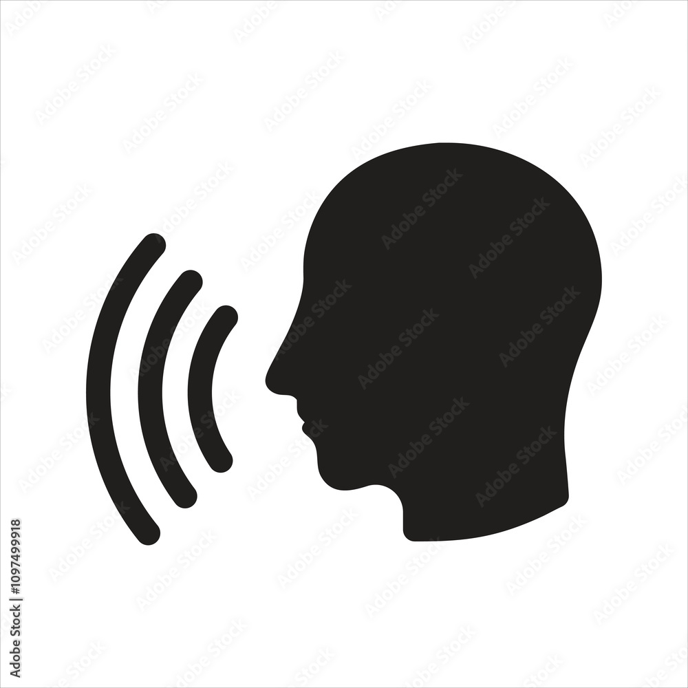 Voice icon. Voice message. Voice recognition. Voice command icon Voice icon. Voice message. Voice recognition. Voice command icon