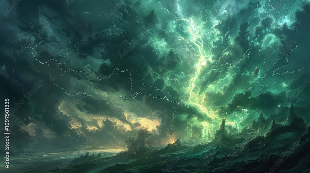 The storms electricity surged through the air striking whatever stood in its way. The storms electricity surged through the air striking whatever stood in its way.