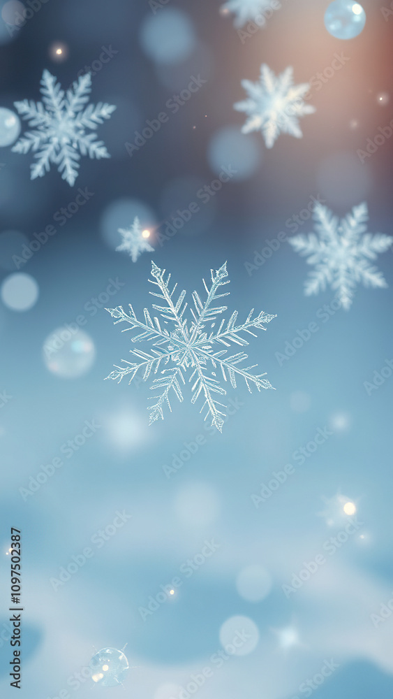Close-up of intricate snowflakes floating in mid-air, caught in soft focus, winter wonderland, snowflake, intricate, soft focus Close-up of intricate snowflakes floating in mid-air, caught in soft focus, winter wonderland, snowflake, intricate, soft focus