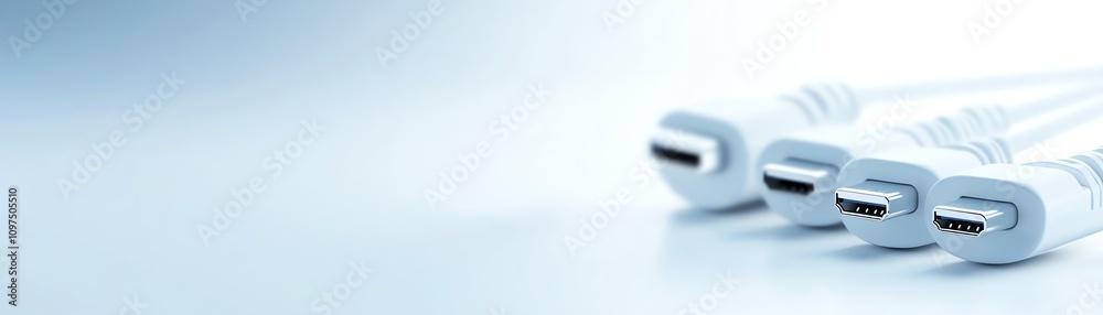 USB-C cables on a modern background, ideal for tech-related projects and websites.