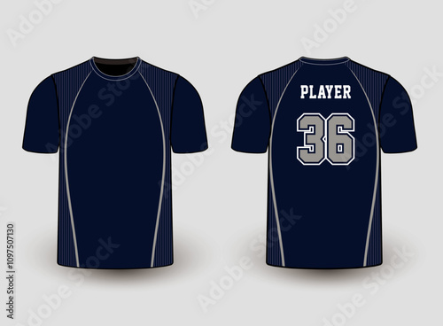 All sports player jersey design with an elegant edgy and wild look. Sports gear template mockup perfect fit for all sports. The designs that go on casual wear, shirts, fashion apparel, and all kind 