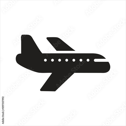 Airplane icon. Flying plane icon