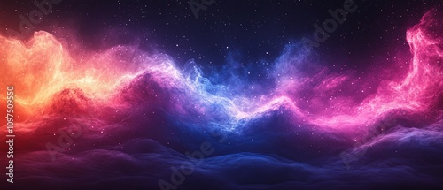 Abstract Glow in Dark Purple and Blue Background