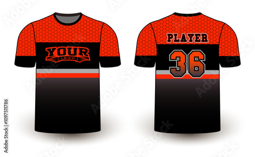All sports player jersey design with an elegant edgy and wild look. Sports gear template mockup perfect fit for all sports. The designs that go on casual wear, shirts, fashion apparel, and all kind 