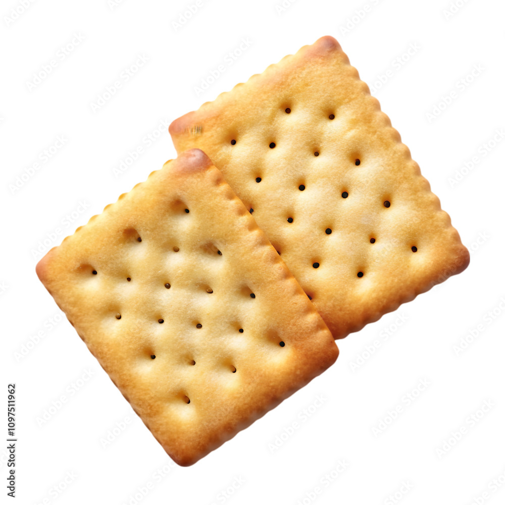 Crackers isolated on transparent background Crackers isolated on transparent background