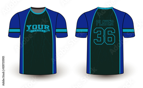 All sports player jersey design with an elegant edgy and wild look. Sports gear template mockup perfect fit for all sports. The designs that go on casual wear, shirts, fashion apparel, and all kind 