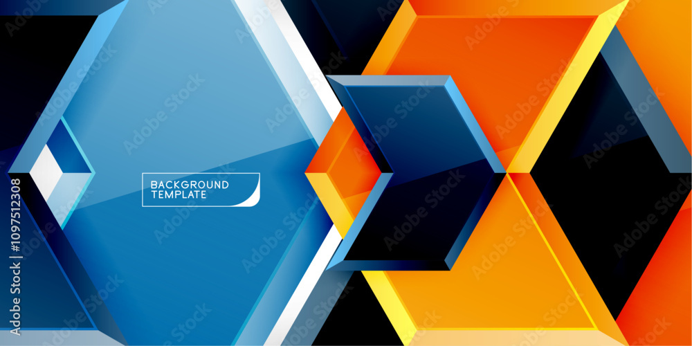 Vector 3d arrow techno design template Vector 3d arrow techno design template
