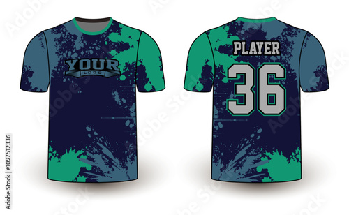 All sports player jersey design with an elegant edgy and wild look. Sports gear template mockup perfect fit for all sports. The designs that go on casual wear, shirts, fashion apparel, and all kind 