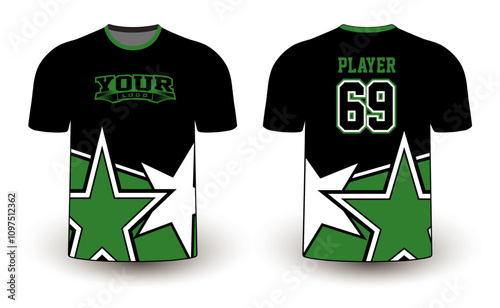 All sports player jersey design with an elegant edgy and wild look. Sports gear template mockup perfect fit for all sports. The designs that go on casual wear, shirts, fashion apparel, and all kind 