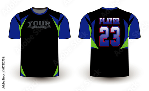 All sports player jersey design with an elegant edgy and wild look. Sports gear template mockup perfect fit for all sports. The designs that go on casual wear, shirts, fashion apparel, and all kind 