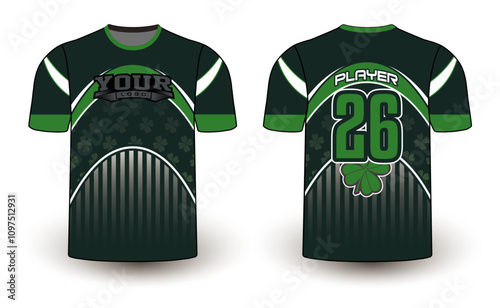 All sports player jersey design with an elegant edgy and wild look. Sports gear template mockup perfect fit for all sports. The designs that go on casual wear, shirts, fashion apparel, and all kind 
