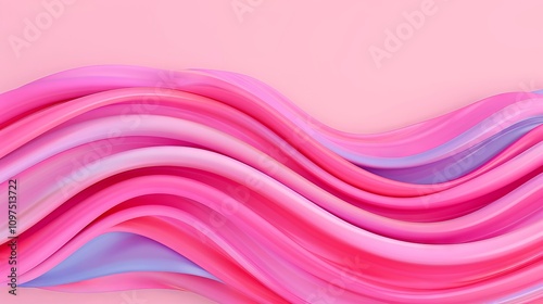 Flowing pink and blue wave patterns