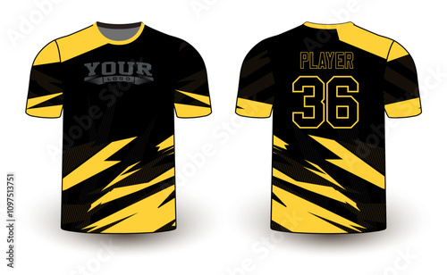 All sports player jersey design with an elegant edgy and wild look. Sports gear template mockup perfect fit for all sports. The designs that go on casual wear, shirts, fashion apparel, and all kind 