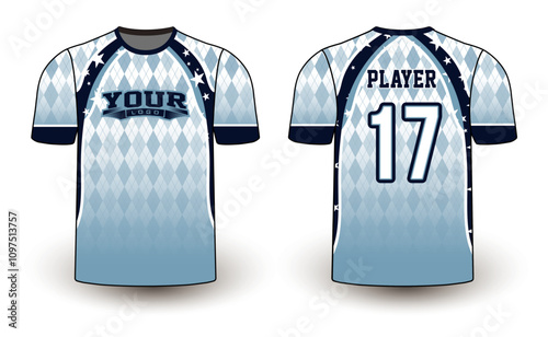 All sports player jersey design with an elegant edgy and wild look. Sports gear template mockup perfect fit for all sports. The designs that go on casual wear, shirts, fashion apparel, and all kind 