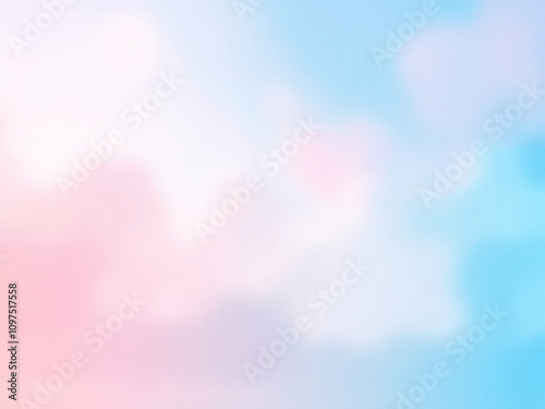 Soft focus image of a blue and pink gradient background with blurred abstract shapes creating a dreamy atmosphere, blur, blue