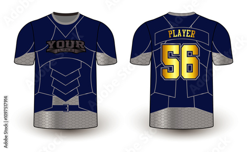 All sports player jersey design with an elegant edgy and wild look. Sports gear template mockup perfect fit for all sports. The designs that go on casual wear, shirts, fashion apparel, and all kind 