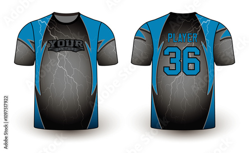 All sports player jersey design with an elegant edgy and wild look. Sports gear template mockup perfect fit for all sports. The designs that go on casual wear, shirts, fashion apparel, and all kind 