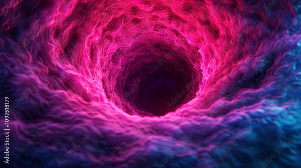 Obraz premium Vibrant swirling tunnel of colors