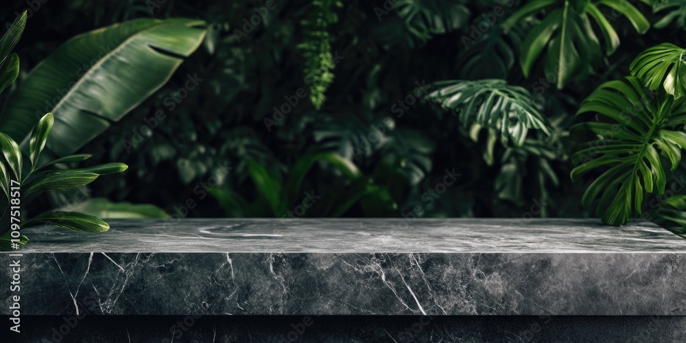 Obraz premium Plants on Marble Table