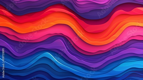 Colorful layered abstract design