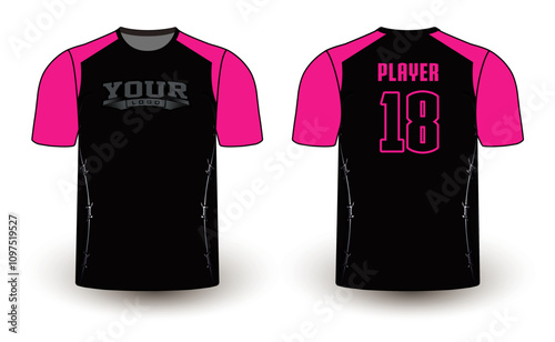 All sports player jersey design with an elegant edgy and wild look. Sports gear template mockup perfect fit for all sports. The designs that go on casual wear, shirts, fashion apparel, and all kind 