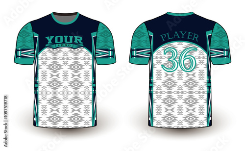 All sports player jersey design with an elegant edgy and wild look. Sports gear template mockup perfect fit for all sports. The designs that go on casual wear, shirts, fashion apparel, and all kind 