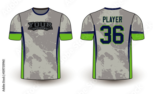 All sports player jersey design with an elegant edgy and wild look. Sports gear template mockup perfect fit for all sports. The designs that go on casual wear, shirts, fashion apparel, and all kind 