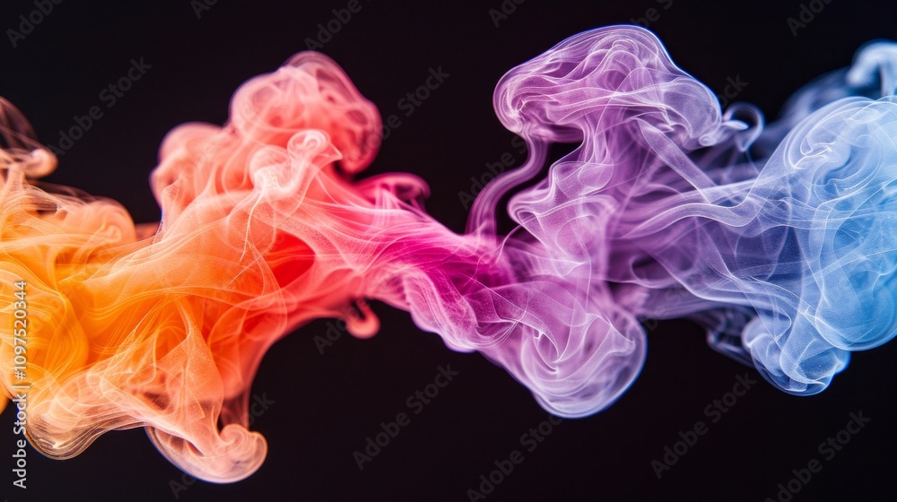 smoke on black background smoke on black background