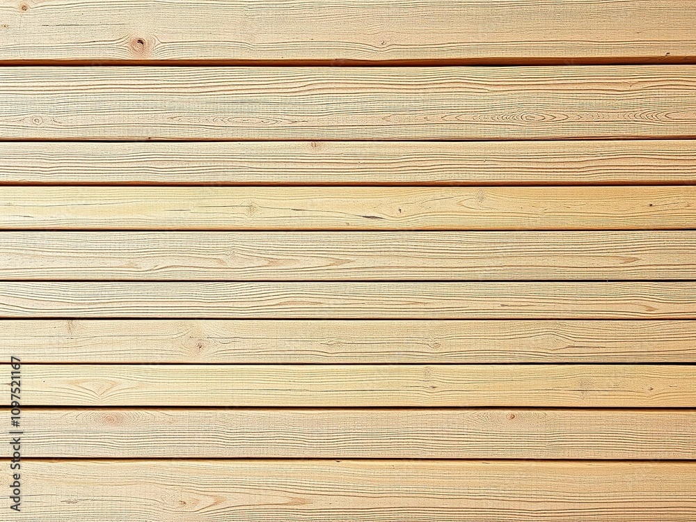 Fototapeta premium Wooden planks in a horizontal pattern create a sense of stability and balance, decorative panels,
