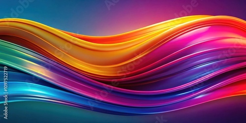 Abstract Vibrant Swirls of Color in a Smooth Wave Pattern