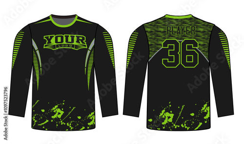 All sports player jersey design with an elegant edgy and wild look. Sports gear template mockup perfect fit for all sports. The designs that go on casual wear, shirts, fashion apparel, and all kind 