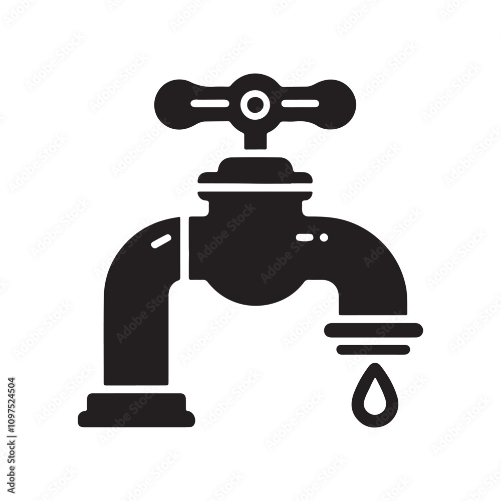water faucet silhouette vector illustration water faucet silhouette vector illustration