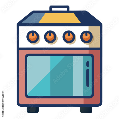 electric stove clipart cartoon Illustration drawing