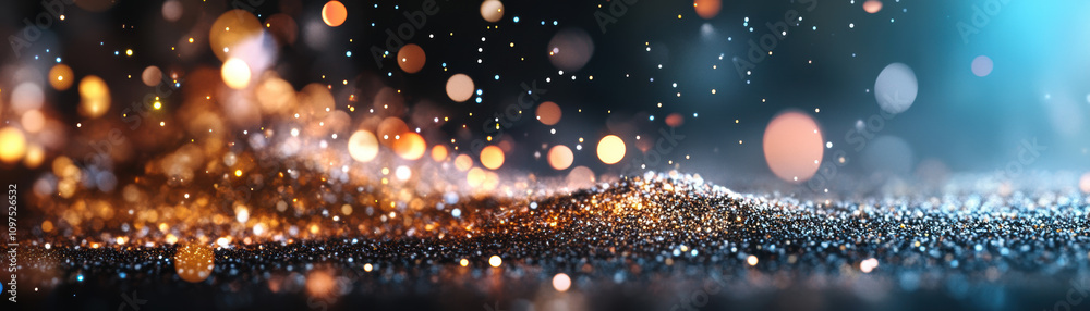 Obraz premium Dynamic particle effects abstract environment visual art photography macro view colorful bokeh concept for creative inspiration